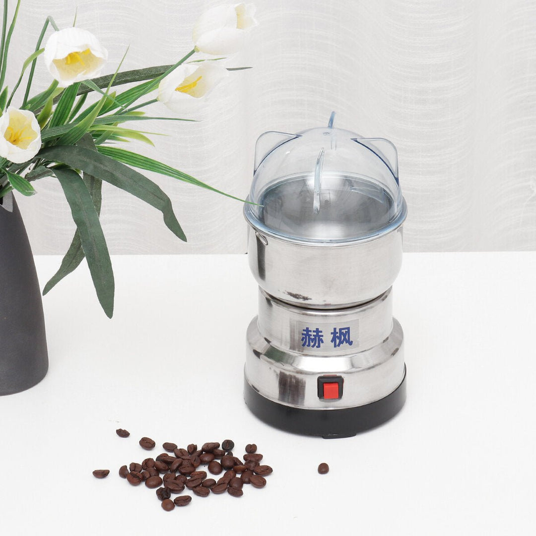 500W Electric Dry Grinder Stainless Steel Coffee Bean Nut Spice Grinding Blender Push Button Control Image 5