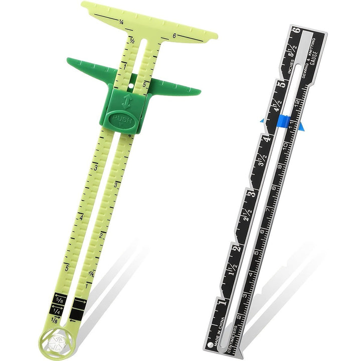 5-in-1 Sliding Gauge Sewing Tool Fabric Quilting Ruler For Knitting Crafting Image 1