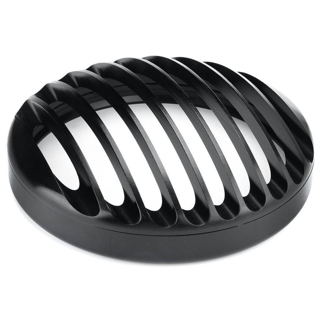 5.75 inch Headlight Cover Light Grill Guard Black Universal For Cafe Racer Chopper Image 11