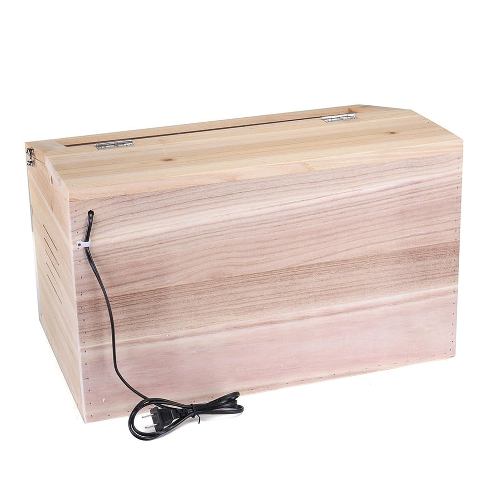 503030cm Wooden Tool Reptiles Feeding Tank Box Enclosure Heating Cage Lizard Snake Image 2