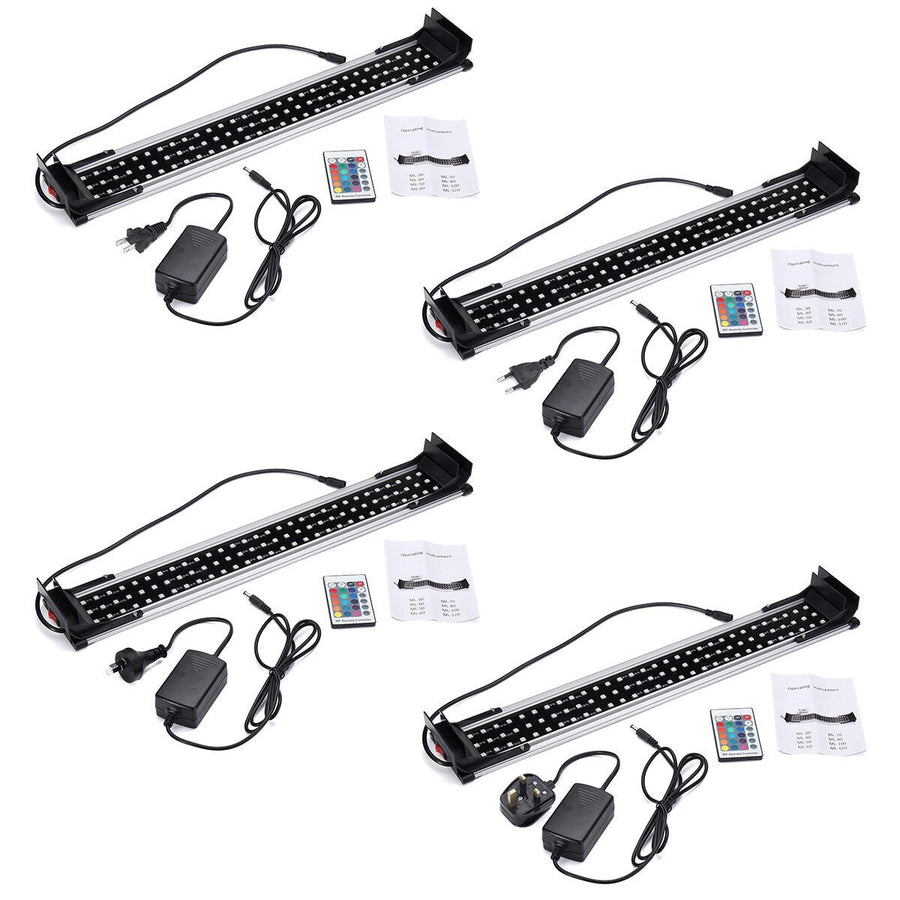 55-60cm Aquarium tank light RGB 15W 5050 90smd With remote control Retractable 58cm long Suitable Image 1