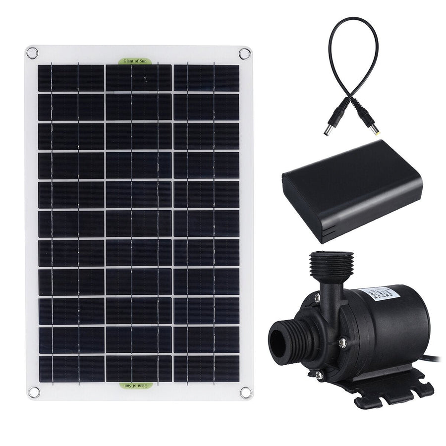 50W 800L,H Solar Panel Powered Water Pump Pond Garden Water Submersibles Aquarium Pumps Accessory Image 1