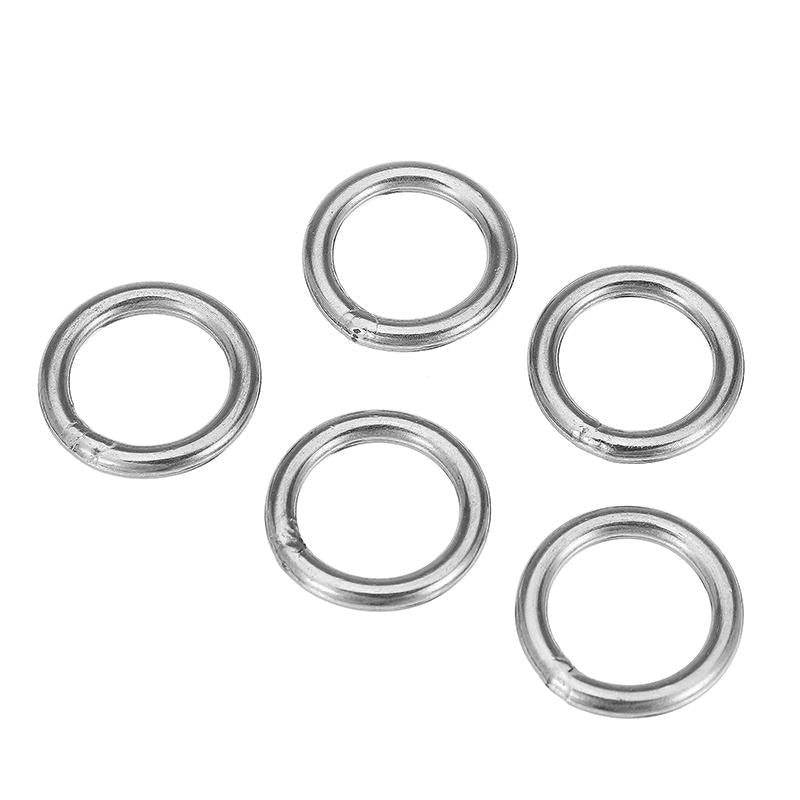 5Pcs 3x20mm 304 Stainless Steel Round O Ring Welded Marine Rigging Strapping Hardware Image 1