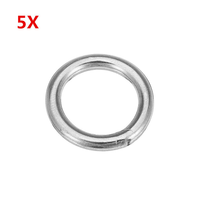 5Pcs 3x20mm 304 Stainless Steel Round O Ring Welded Marine Rigging Strapping Hardware Image 2