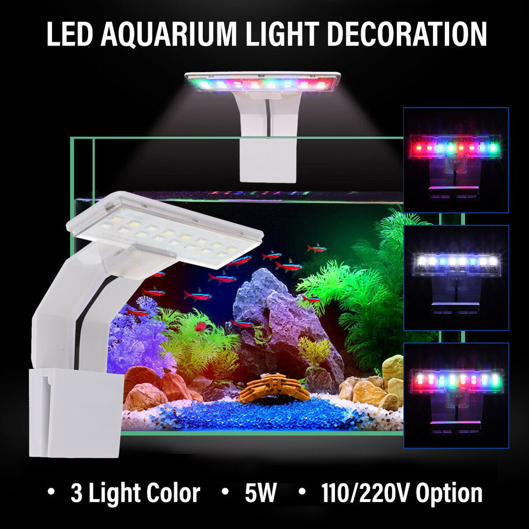 5W LED Aquarium Light Tank Aquatic Plant Grow Lamp Decoration 110V,220V Fish Image 1