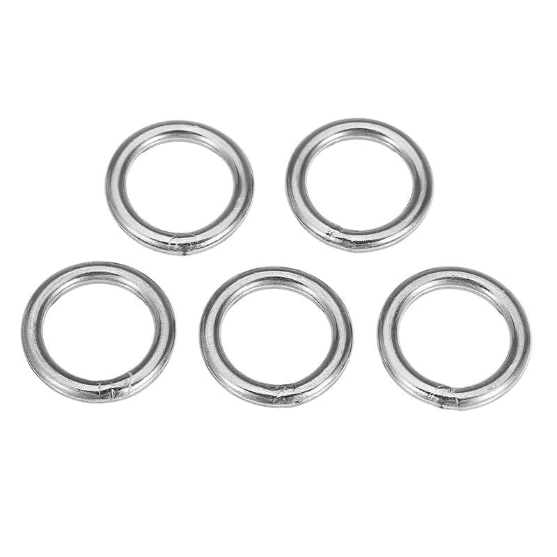 5Pcs 3x20mm 304 Stainless Steel Round O Ring Welded Marine Rigging Strapping Hardware Image 6