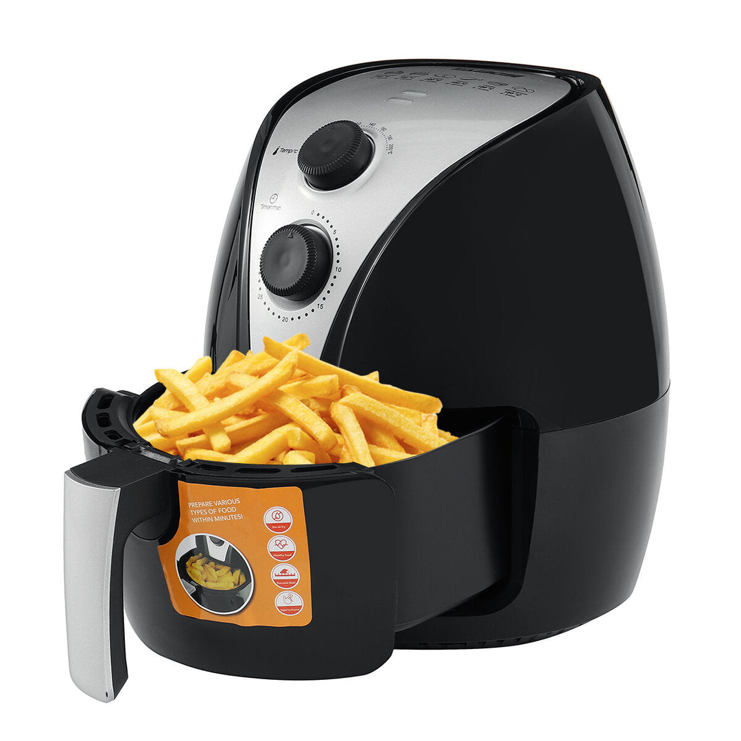 5L Air Fryer Rapid Healthy Cooker Oven Low Fat Oil Free 220-240V-Black Image 1