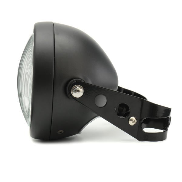 6.5 inch 12V Motorcycle Headlight Hi,lo Beam Matte Black Mount Bracket Cafe Racer For Honda Image 7