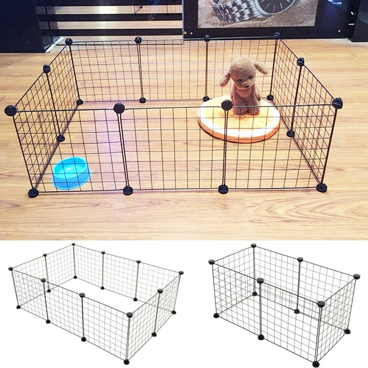 6,10 Panels Foldable Pet Puppy Playpen Crate Fence Kennel Exercise Animal Cage Ped Bed Image 2