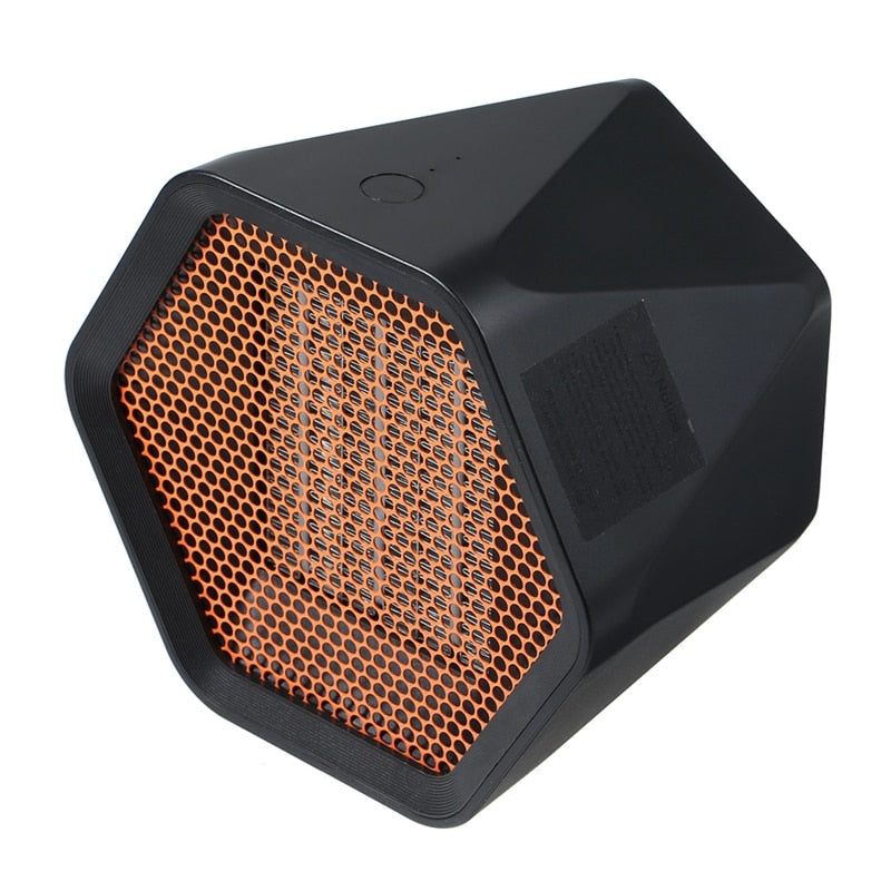 600,1000W Silent Mini Electric Heater Temperature Control Hexagonal Desktop Heating Warmer Air Fan Image 1