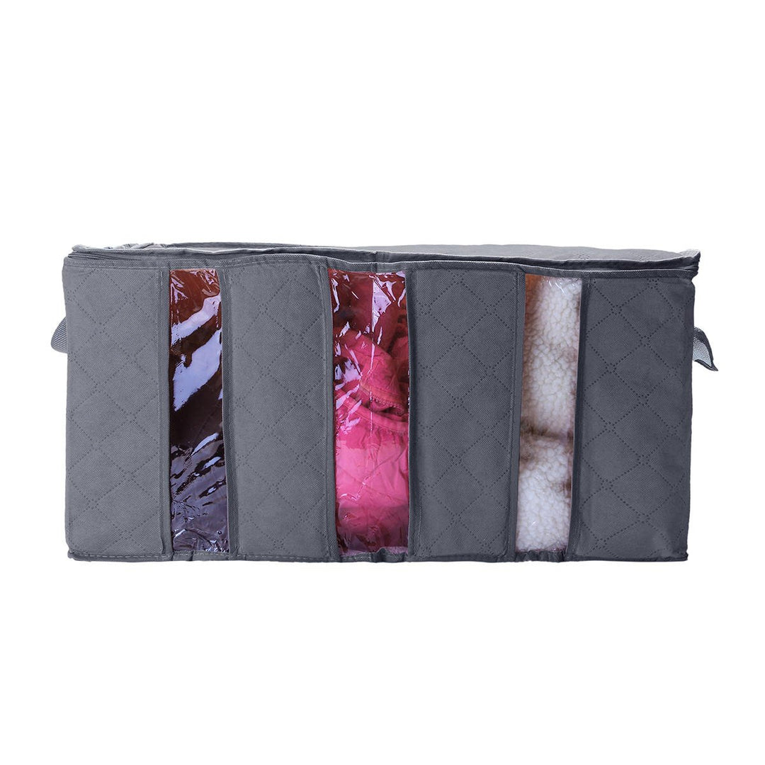 60x35x35cm Non Woven Clothes Quilt Storage Bag Dustproof Moisture Proof Organizer Bag with Zipper Image 5