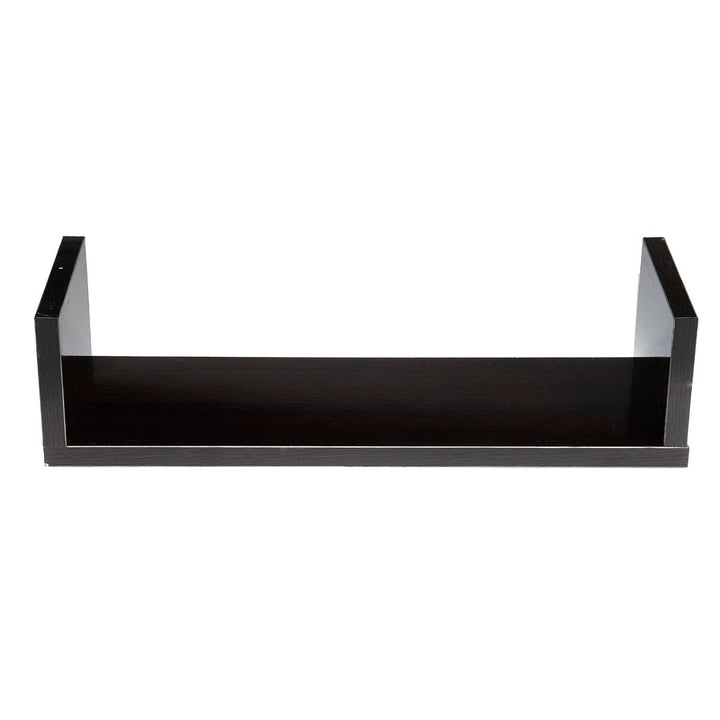 60X15cm High Gloss U-shaped Wall Shelf Bracket Floating Shelves Home Decorative Cube Image 1