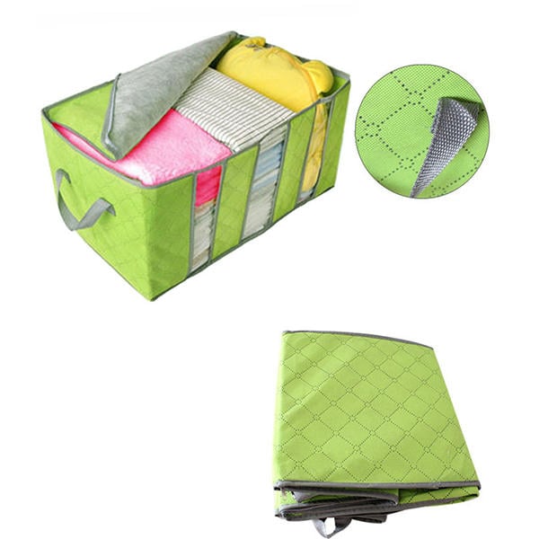 60x35x35cm Non Woven Clothes Quilt Storage Bag Dustproof Moisture Proof Organizer Bag with Zipper Image 12