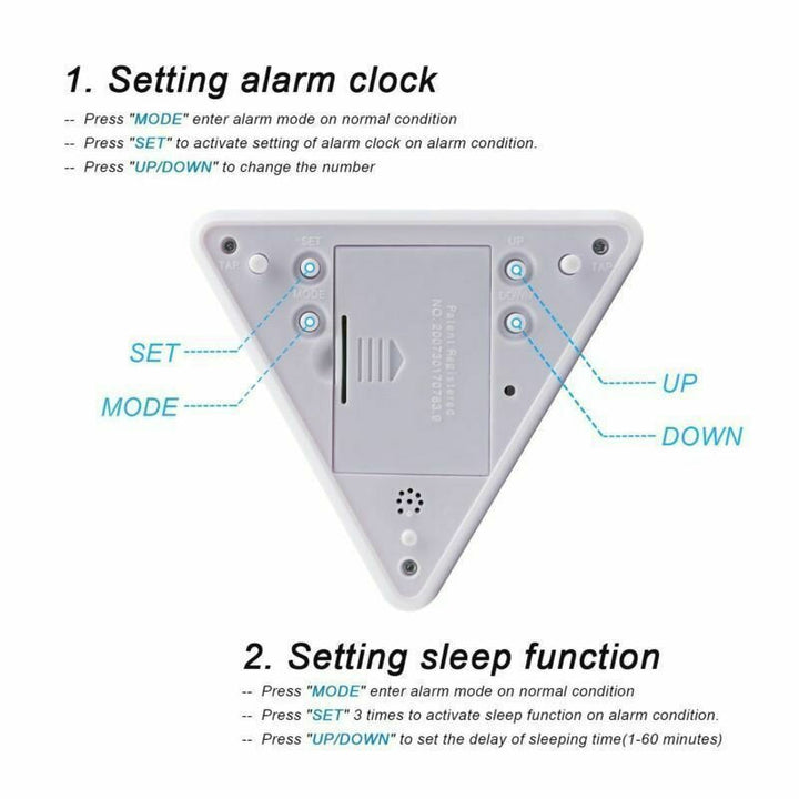 7 Colors Colorful LCD Alarm Clock Night Light Thermometer Digital Wall Clock Calendar Digital LED Alarm Clocks Image 5