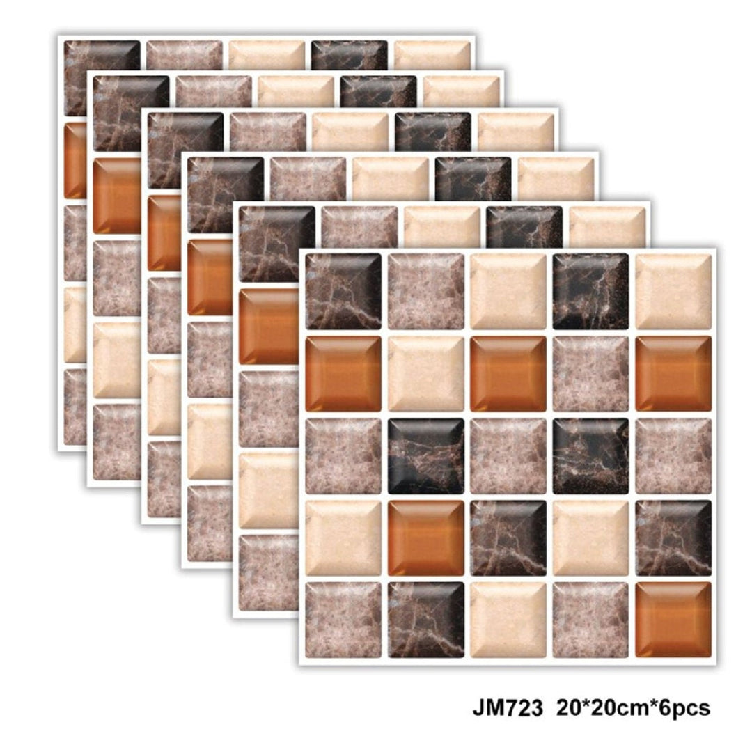 6Pcs Non-slip Waterproof Kitchen Bathroom Floor Wall Tile Paste Decoration Sticker Image 8