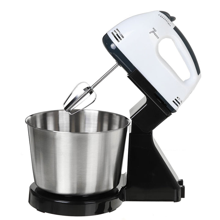 7 Speed Electric Egg Beater Dough Cakes Bread Egg Stand Mixer + Hand Blender + Bowl Food Mixer Kitchen Accessories Egg Image 3