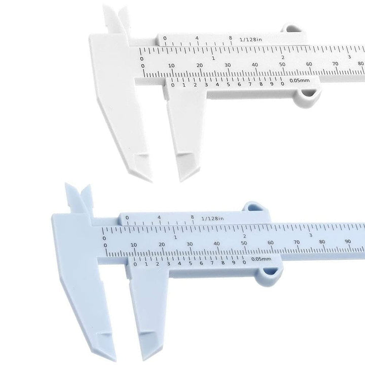 6Inch 150mm Mini Vernier Caliper Double Scale Plastic Measuring Tool 2pcs Image 2