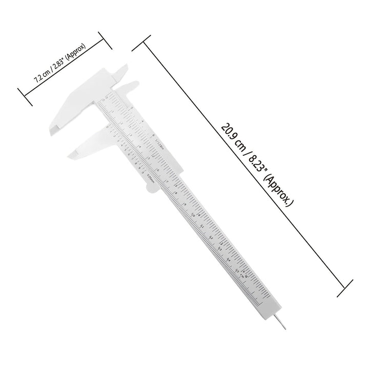 6Inch 150mm Mini Vernier Caliper Double Scale Plastic Measuring Tool 2pcs Image 4