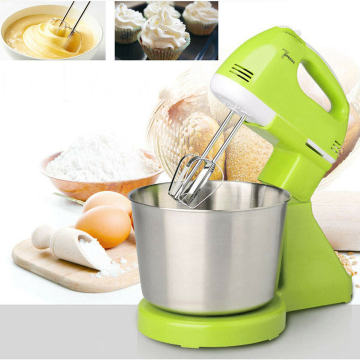 7 Speed Electric Egg Beater Dough Cakes Bread Egg Stand Mixer + Hand Blender + Bowl Food Mixer Kitchen Accessories Egg Image 7