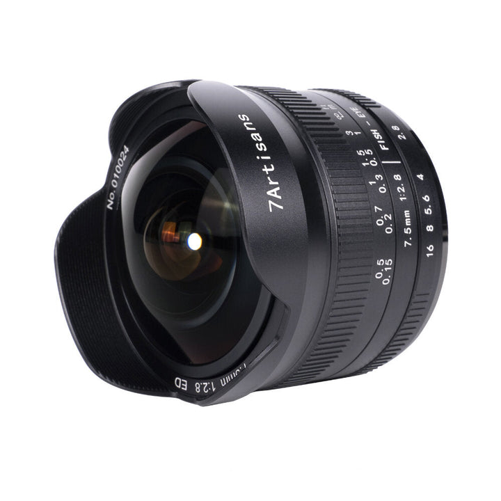 7.5mm f2.8 Fisheye Lens 180 APS-C Manual Fixed Lens for Canon EOS-M Mount for Fuji FX for Sony Cameras Image 2