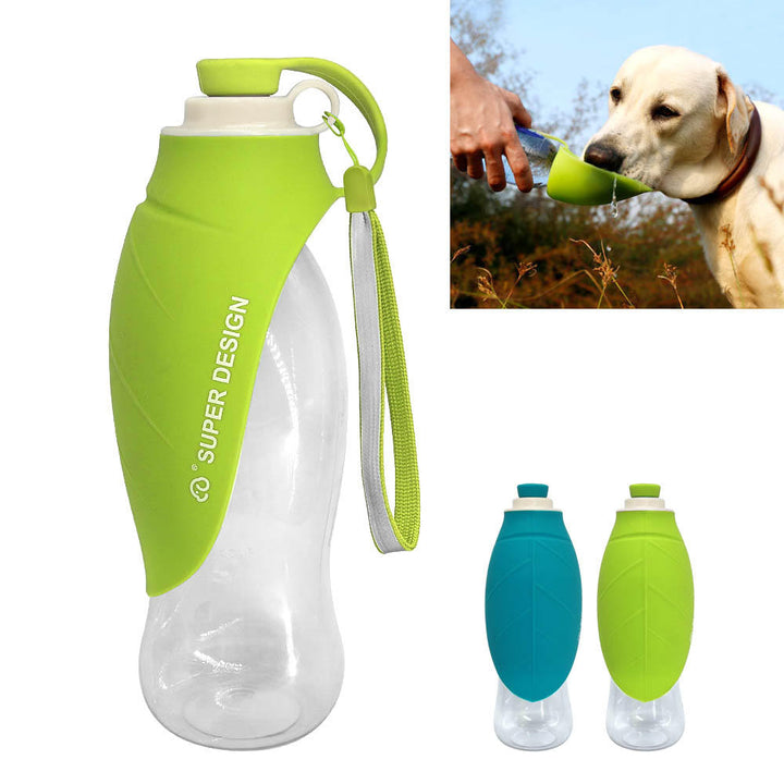 650ml Sport Portable Leaf Pet Dog Water Bottle Expandable Silicone Travel Dog Bottles Bowl For Puppy Cat Image 3