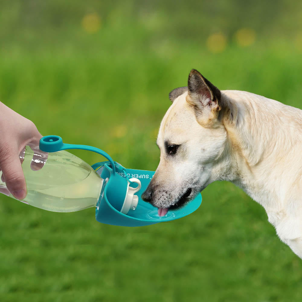 650ml Sport Portable Leaf Pet Dog Water Bottle Expandable Silicone Travel Dog Bottles Bowl For Puppy Cat Image 5