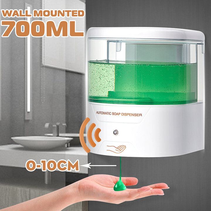 700ML Automatic Sensor Soap Foam Liquid Dispenser Touch Free Wall Mounted Soap Sanitizer Pump Image 7