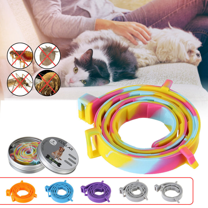 65cm Pet Supplies Insect Repellent Anti-Flea Collar Cat And Dog Flea Repellent Collar Aluminum Boxed Image 1