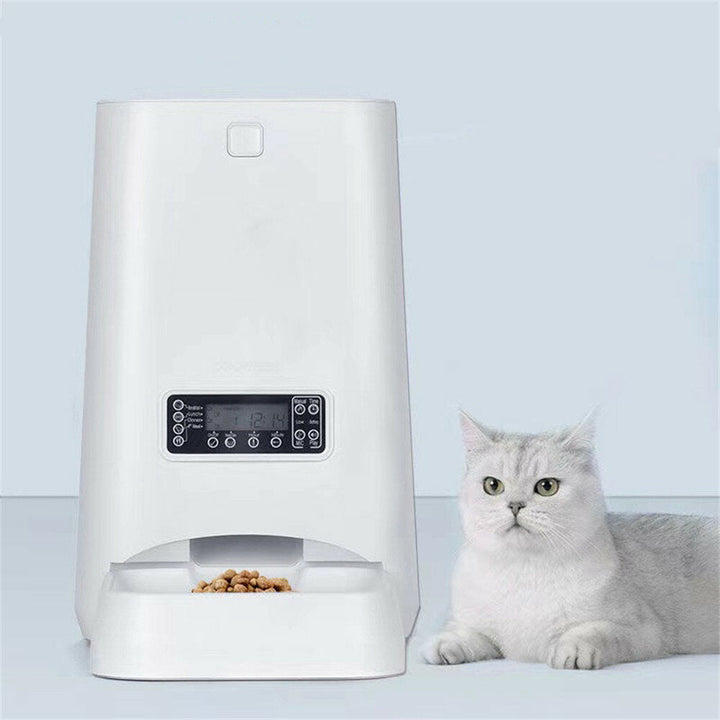 6L Intelligent Pet Feeder Voice Recording Button Control Dog Supplies Puppy Cat Smart Feeder Anti-food Jammed Design Image 3