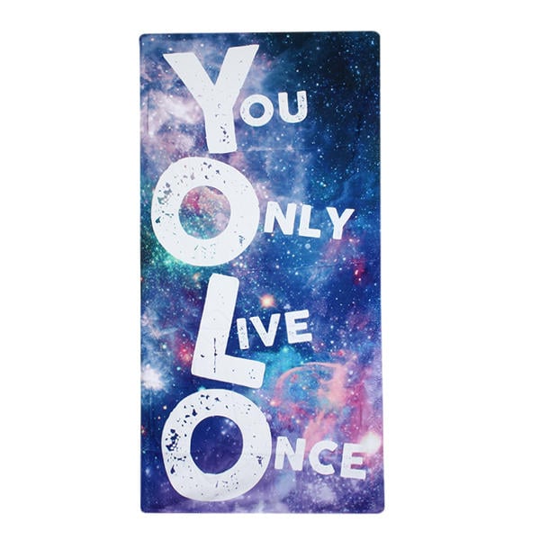 70x140cm Polyester Fiber Galaxy YOLO Pattern Bath Beach Towel Soft Reactive Print Washcloth Image 5