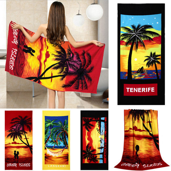 70x150cm Coconut Trees Amorous Feelings Quick Dry Beach Towels Absorbent Microfiber Bath Towel Image 1