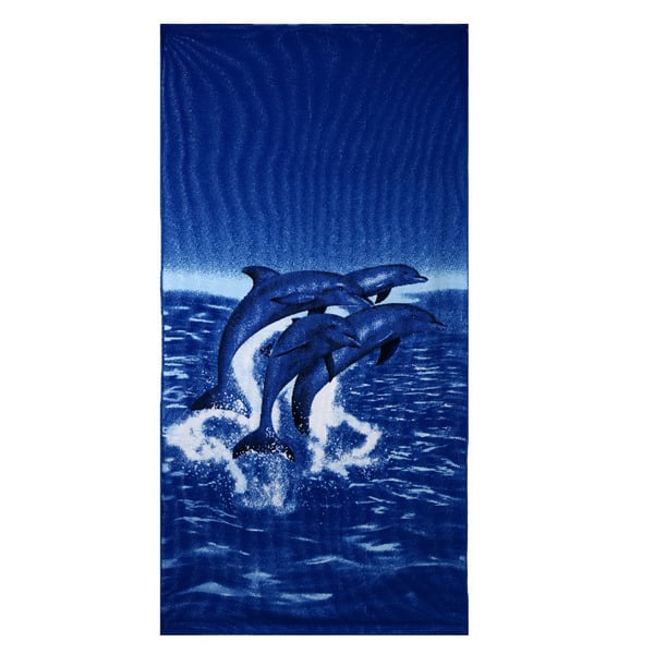 70x150cm Blue Dolphin Penguin Print Absorbent Microfiber Beach Towels Quick Dry Bath Towel Image 8