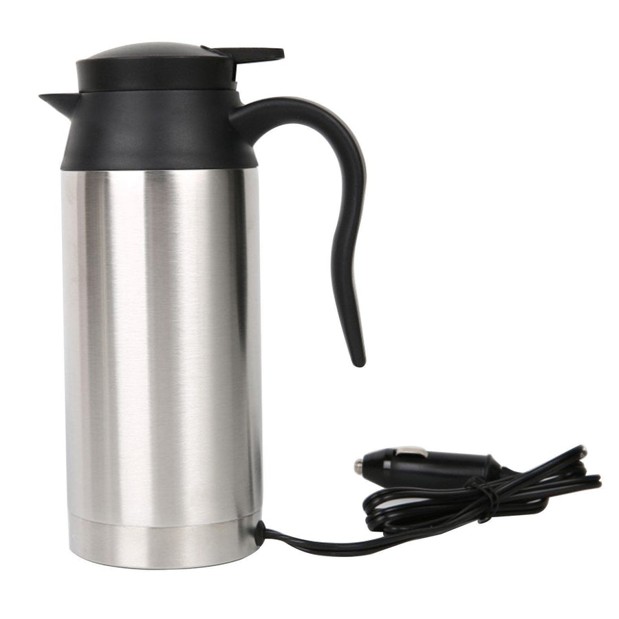 750ml Stainless Steel Car Electric Kettle Heating Insulation Mug Travel Pot 12V Image 1