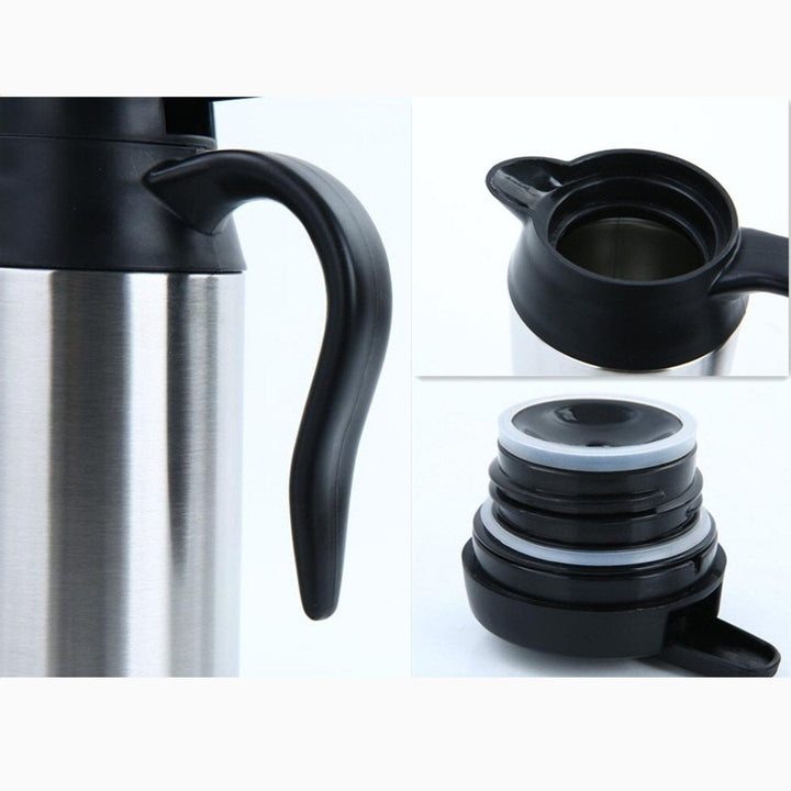 750ml Stainless Steel Car Electric Kettle Heating Insulation Mug Travel Pot 12V Image 4