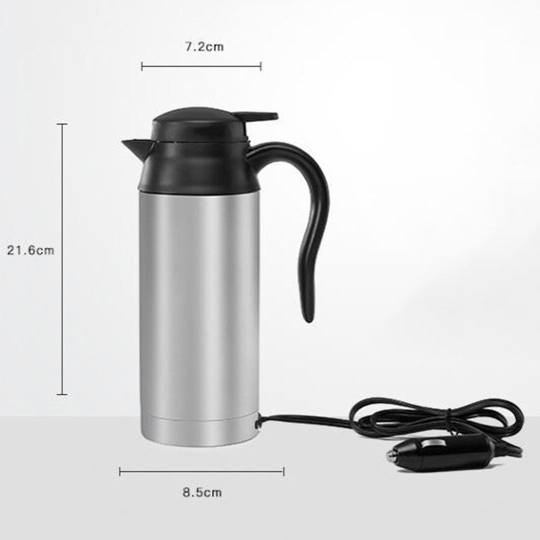 750ml Stainless Steel Car Electric Kettle Heating Insulation Mug Travel Pot 12V Image 5