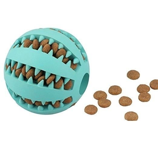 7CM Interactive IQ Treat Ball Rubber Dog Balls Toys with Bite Resistant Soft Rubber Dog Balls Image 1