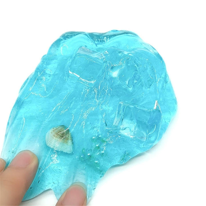 80ML Clear Crystal Slime With Shell Shark Decompression Mud DIY Gift Toy Stress Reliever,DTTT Image 3