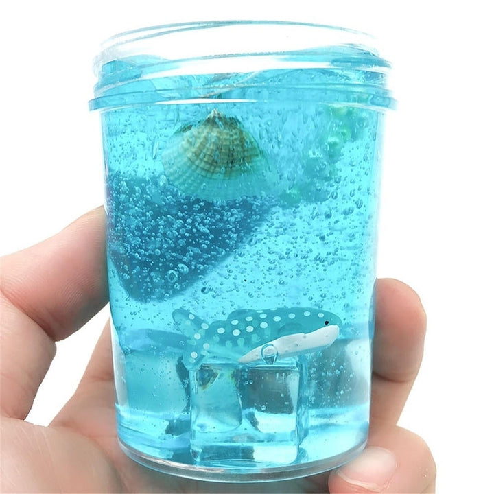 80ML Clear Crystal Slime With Shell Shark Decompression Mud DIY Gift Toy Stress Reliever,DTTT Image 5