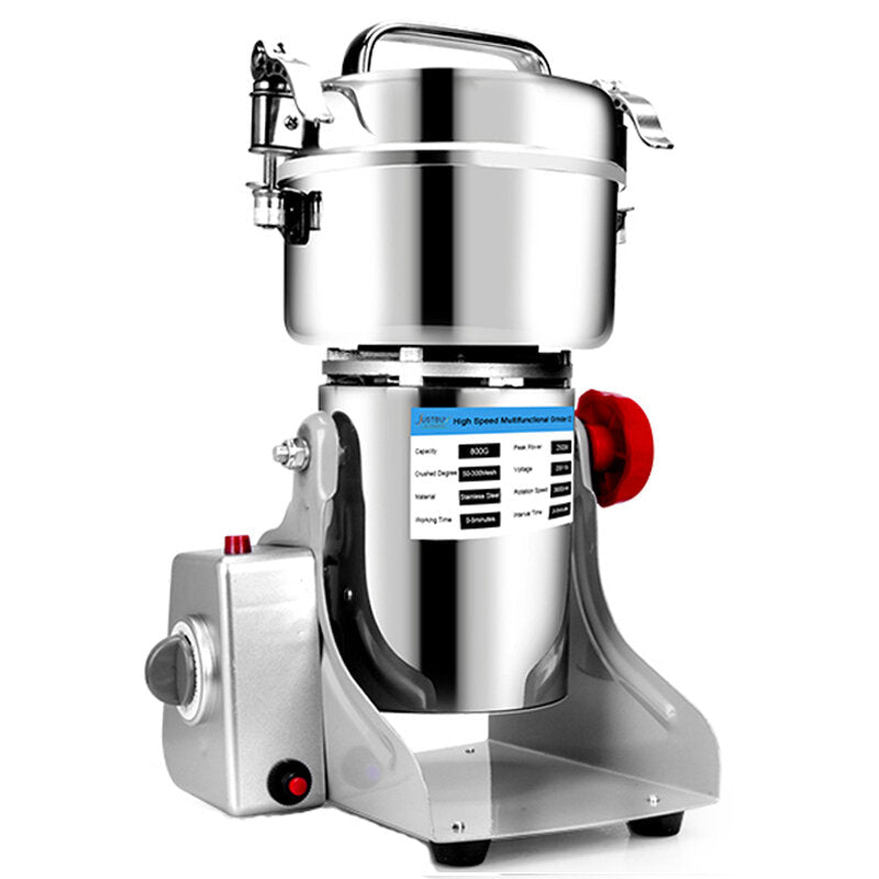 800A 2500W 800g Electric Grains Spices Cereal Dry Food Grinder Mill Grinding Machine Stainless Steel Blender Image 3