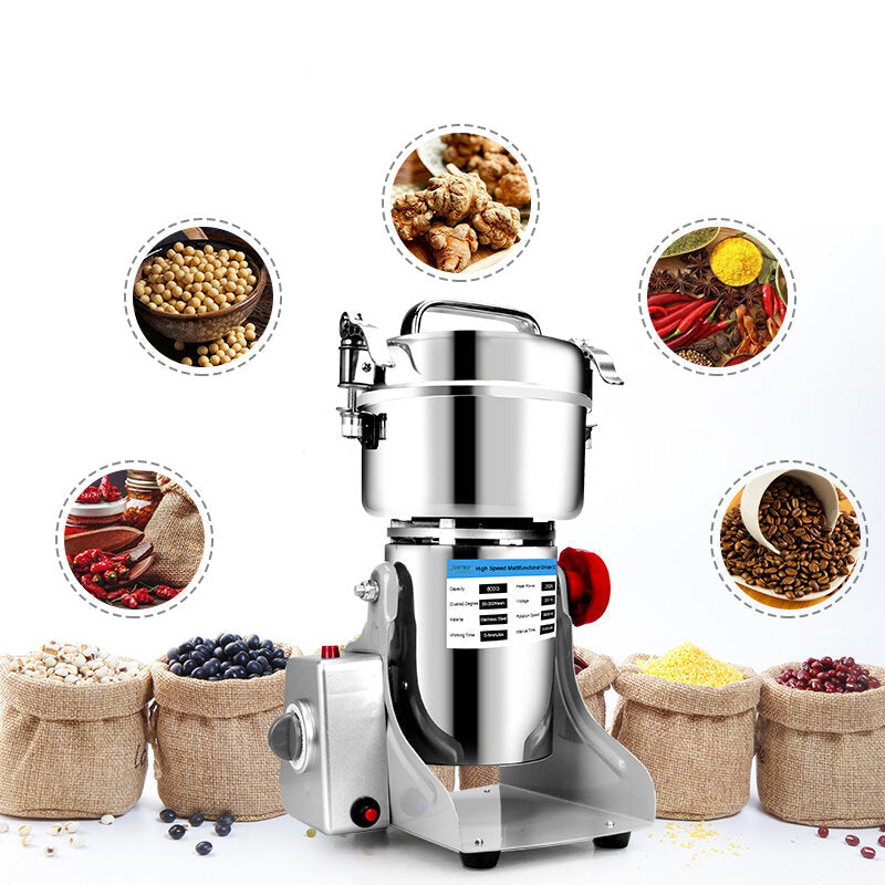 800A 2500W 800g Electric Grains Spices Cereal Dry Food Grinder Mill Grinding Machine Stainless Steel Blender Image 4