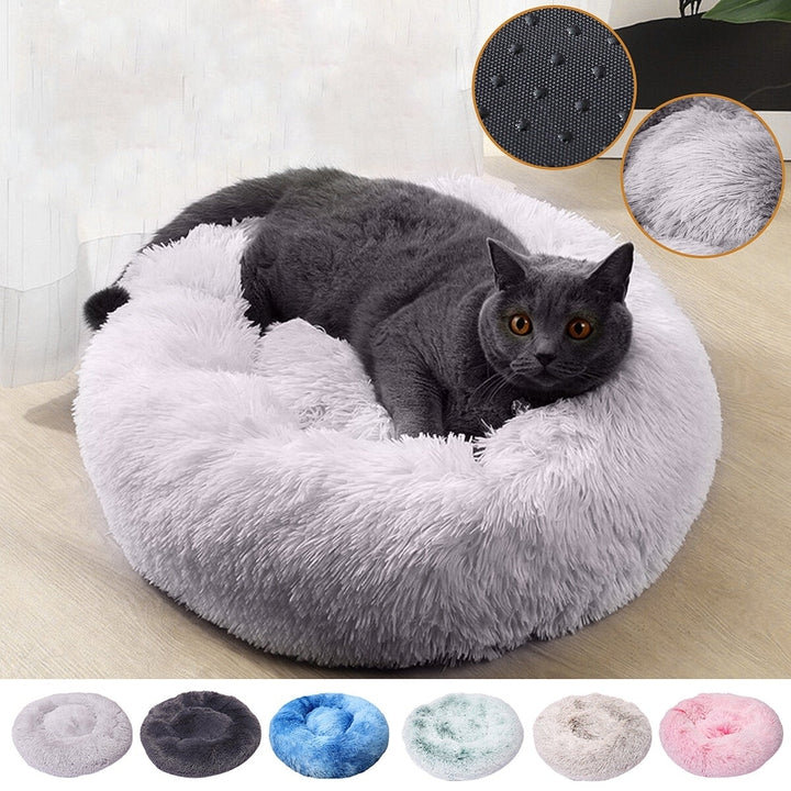 80cm Plush Fluffy Soft Pet Bed for Cats and Dogs Calming Bed Pad Soft Mat Home Image 8