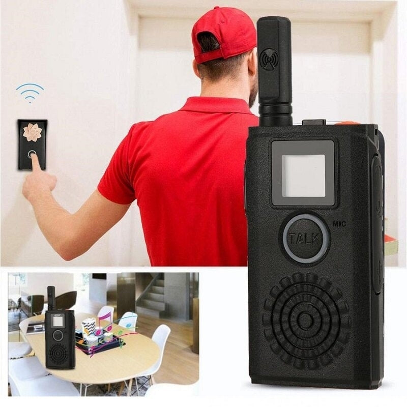 AC100-240V Mini Outdoor Wireless Intercom Doorbell Walkie-Talkie Waterproof Rechargeable Door Bell for Home Hotel KTV Image 5