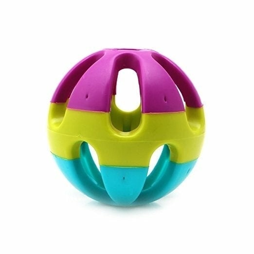 ABS Plastic Dog Toy Happy Jingle Bell Ball Chewing Ball Funny Pet Interactive Fetch Play Image 1