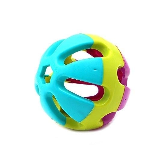 ABS Plastic Dog Toy Happy Jingle Bell Ball Chewing Ball Funny Pet Interactive Fetch Play Image 3