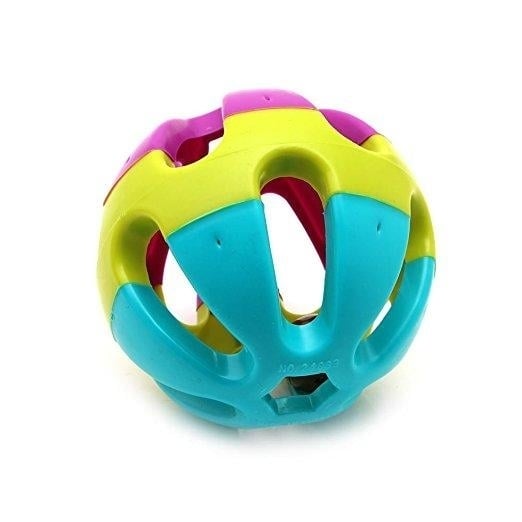 ABS Plastic Dog Toy Happy Jingle Bell Ball Chewing Ball Funny Pet Interactive Fetch Play Image 4