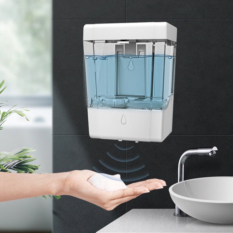 900ML Wall-Mounted Automatic Soap Dispenser IPX3 Waterpfoor Infrared Induction Liquid Dispenser for Bathroom Kitchen Image 2