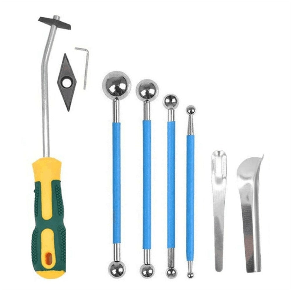 9Pcs Caulking Tool Kit Full Set Of Tile Joint Tools Metal Balls For Finishes Image 1