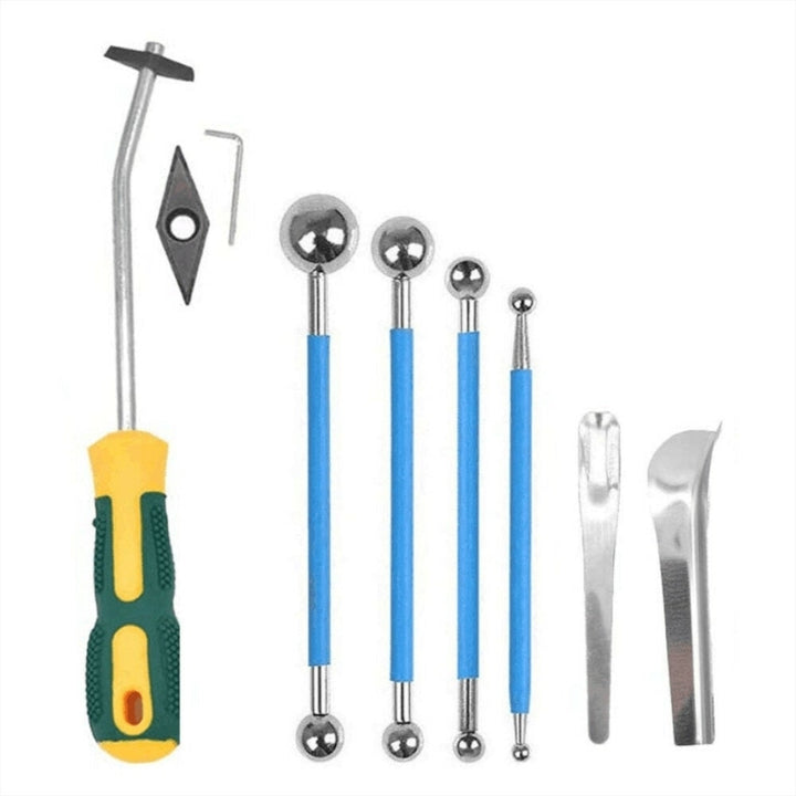 9Pcs Caulking Tool Kit Full Set Of Tile Joint Tools Metal Balls For Finishes Image 1