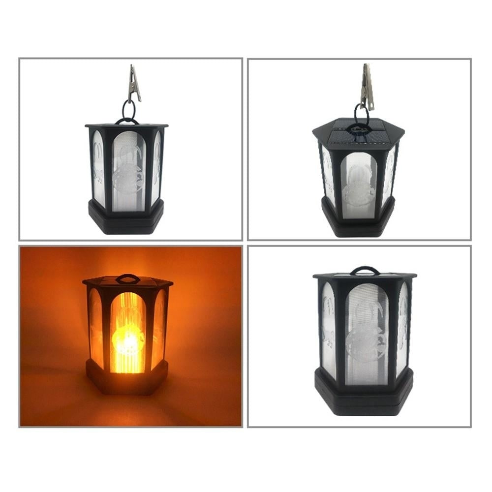 96LED Solar Light Hexagonal Flame Light for Garden Yard Patio Path Image 2