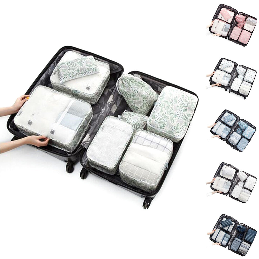 8PCS,Set Travel Luggage Organizer Storage Pouches Suitcase Packing Bags Image 1